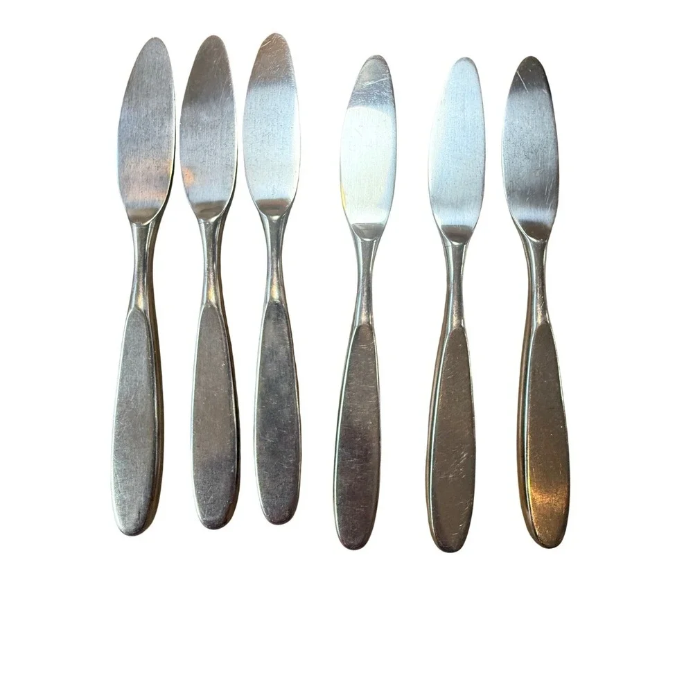 Lauffer Magnum 18/8 stainless FLATWARE Norway Japan 24Pc MCM spoon, knife, fork